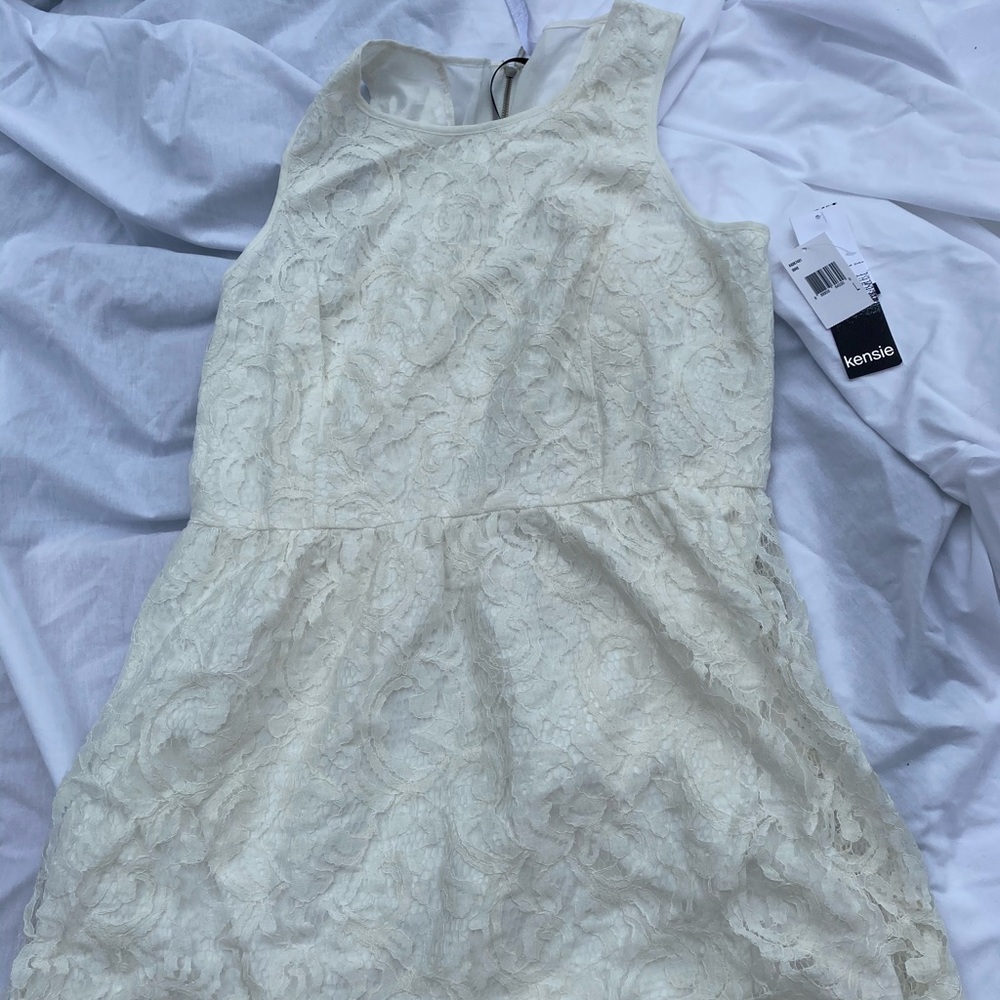 White lace dress.